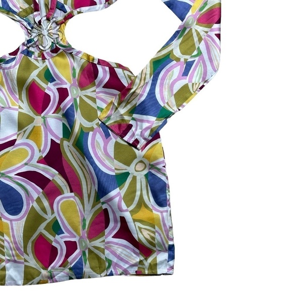 For Love & Lemons Colorful Thora Long Sleeve Mini Dress US XS - Picture 5 of 12